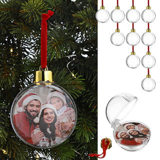 DIY Christbaumkugel 12er Set Weihnachtsschmuck Weihnachtskugeln mit Hänger Baumschmuck Kugeln