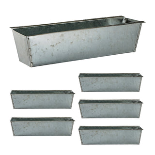 2/4/12/24x Pflanzkastenaus Zink für Europaletten Paletten Pflanzkübel 38x13x9 cm