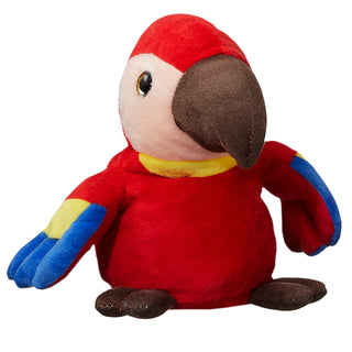 Sprechender Papagei Aufnahme Wiedergabefunktion 18x12,5x10cm Polyester batteriebetrieben Stofftier Sprechfunktion