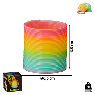 Regenbogen Spirale Ø:7/9cm Kunststoff bunt Treppenläufer Treppenfeder Treppenhüpfer