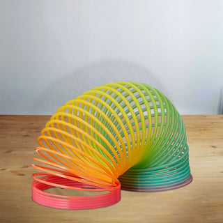 Regenbogen Spirale Ø:7/9cm Kunststoff bunt Treppenläufer Treppenfeder Treppenhüpfer