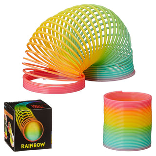 Regenbogen Spirale Ø:7/9cm Kunststoff bunt Treppenläufer Treppenfeder Treppenhüpfer