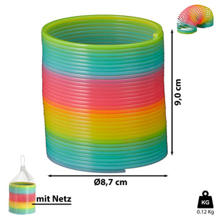 Regenbogen Spirale Ø:7/9cm Kunststoff bunt Treppenläufer Treppenfeder Treppenhüpfer