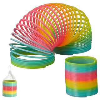 Regenbogen Spirale Ø:7/9cm Kunststoff bunt Treppenläufer Treppenfeder Treppenhüpfer