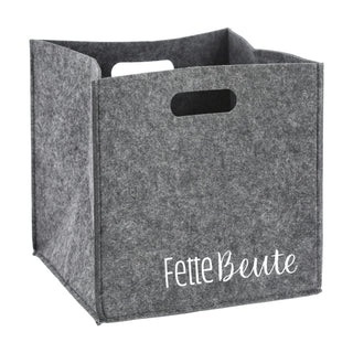 Aufbewahrungsbox aus Filz mit Sprüchen im 4er Set Sortierboxen 28x28 cm