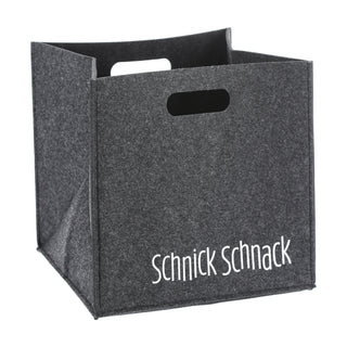 Aufbewahrungsbox aus Filz mit Sprüchen im 4er Set Sortierboxen 28x28 cm