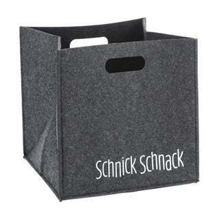 Aufbewahrungsbox aus Filz mit Sprüchen im 4er Set Sortierboxen 28x28 cm