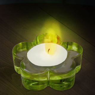 Teelichthalter Blume 15 Stück Display bunt sortiert 4 Farben Windlicht Teelicht Kerze Kerzenständer