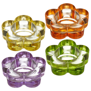 Teelichthalter Blume 15 Stück Display bunt sortiert 4 Farben Windlicht Teelicht Kerze Kerzenständer