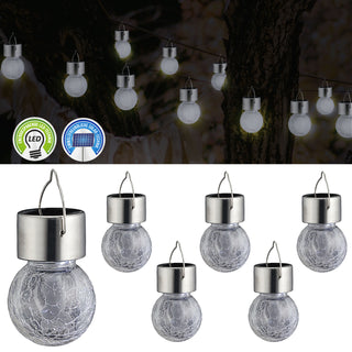 6er Set Solarleuchten "Crackle"  6x11cm - Garten - Solar - LED