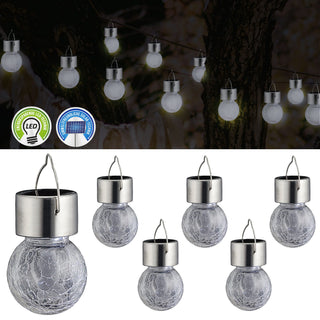 6er Set Solarleuchten "Crackle"  6x11cm - Garten - Solar - LED