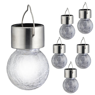 6er Set Solarleuchten "Crackle"  6x11cm - Garten - Solar - LED