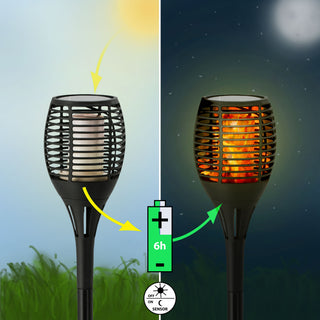 1x/4x/15x XXL LED Solar Fackel 75 cm - Garten - Leuchte