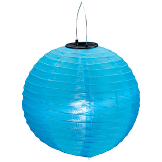 6/12x Solar Lampion bunt / weiß LED warmweiß Ø30cm Stofflaterne Organza Laterne Ballon Solarpanel
