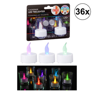 1/6/18/36/72x LED Teelicht mit Farbwechsel im 2er Set
