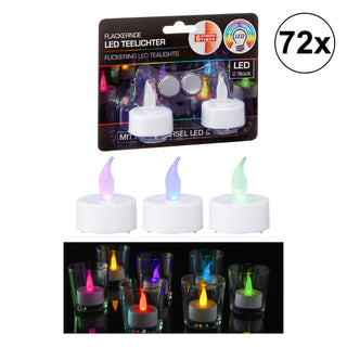 1/6/18/36/72x LED Teelicht mit Farbwechsel im 2er Set