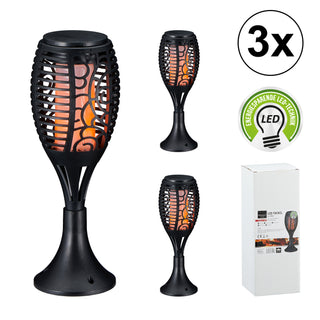 3x LED Fackel, real. Flammenflackern, 33cm,