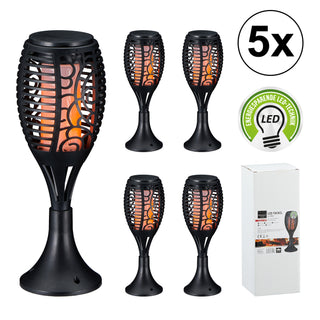 5x LED Fackel, real. Flammenflackern, 33cm,