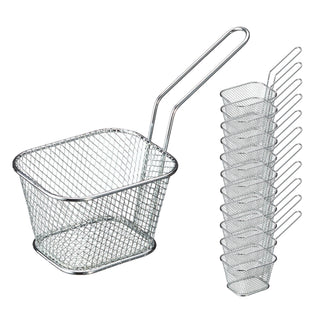 4/8/12x Servierkorb 14x8cm Frittenkorb Pommes Frites Fingerfood Snackholder