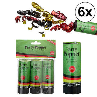 6er Set Party-Popper Deutschland 10cm im 3er Set
