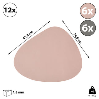 Platzmatte "Apart" 12er Set  Tischset aus Filz 36 x 44 cm Farbwahl