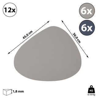 Platzmatte "Apart" 12er Set  Tischset aus Filz 36 x 44 cm Farbwahl