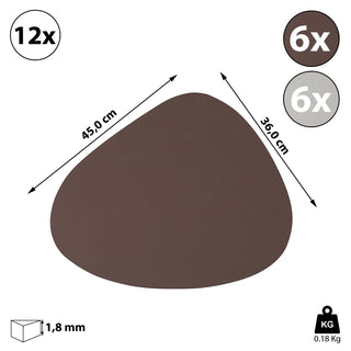 Platzmatte "Apart" 12er Set  Tischset aus Filz 36 x 44 cm Farbwahl