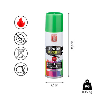 6/24x Kreidespray Sprühkreide Markierungsspray 6 verschiedene Farben wasserlöslich