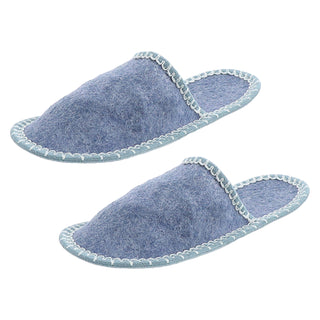 1x Gäste-Pantoffel-Set, "Welcome" 4 Paar in verschiedenen Größen Filz Hausschuhe Gästehaus