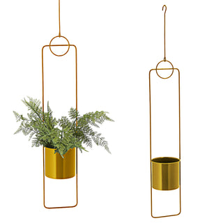 Pflanztopf Blumentopf Gold/Hellgrau Rund/Rechteckig Blumenampel zum Hängen mit Haken