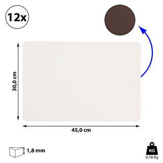 Platzmatte "Change" 12er Set Tischset aus PVC zum Wenden 45 x 30 cm Farbwahl