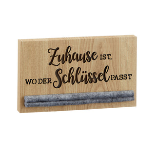 Schlüsselbrett Schlüssel 2 Motive ca.24 x14cm aus Holz / Filz