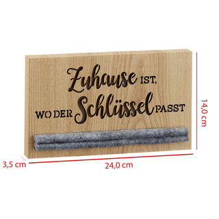 Schlüsselbrett Schlüssel 2 Motive ca.24 x14cm aus Holz / Filz