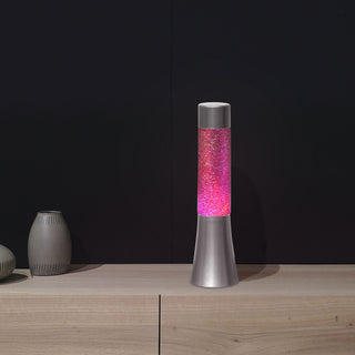 LED Lavalampe Glitter mit Farbwechsel Partylicht Glitzerlampe