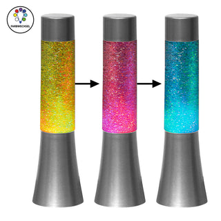 LED Lavalampe Glitter mit Farbwechsel Partylicht Glitzerlampe