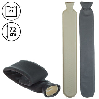 Schlauchwärmflasche 73cm Wärmflasche Bettflasche Thermophor Füllmenge 2 Liter Schulter Nacken