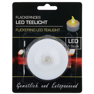 LED Teelicht Gigant 6er Set flackernd Kerzen Teelichter XL Teelicht weiß Kunststoff flammenlos