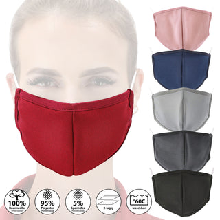 6er Set Stoffmasken Mundschutz in 6 Farben