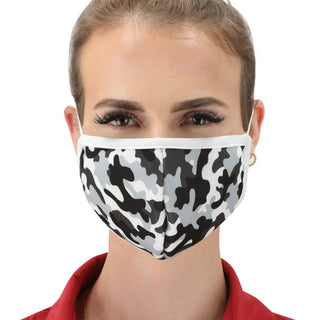 2er Set Stoffmasken Mundschutz in Camouflage Tarnfarben grün und grau