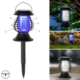 Solar LED 4in1 Dekoleuchte Moskito Killer Lampe Insektenvernichter Tageslichtsensor