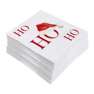 Servietten "HoHoHo" 60er Set 3lagig Papierserviette Motivserviette stoffähnlich Tuch