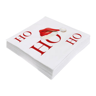 Servietten "HoHoHo" 60er Set 3lagig Papierserviette Motivserviette stoffähnlich Tuch