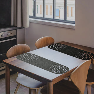 2x Tischläufer aus Filz 2er Set hell-/dunkelgrau Tischband Filzläufer Tischdeko mit Muster