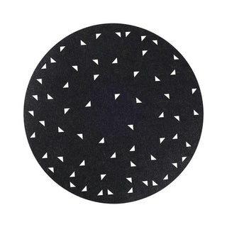 12x Tischset Platzmatte Tischset rund Ø 35cm aus Filz mit Dreiecksmuster 6x hellgrau 6x dunkelgrau