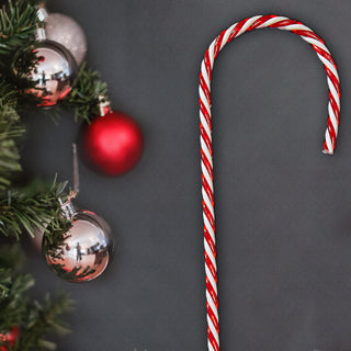 XL Zuckerstange 6er Set H75cm Candystange Weihnachtsdeko Dekostange rot weiß gestreift