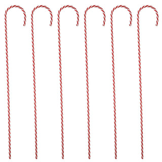 XL Zuckerstange 6er Set H75cm Candystange Weihnachtsdeko Dekostange rot weiß gestreift