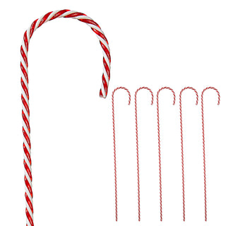 XL Zuckerstange 6er Set H75cm Candystange Weihnachtsdeko Dekostange rot weiß gestreift