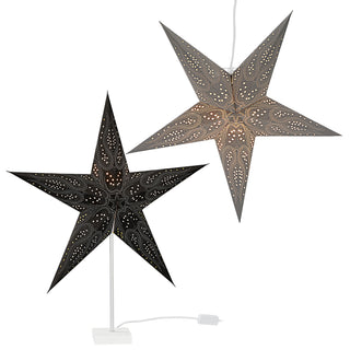 1x/ 2x Papierstern (weiß oder schwarz/weiß) oder Lampenfuß
