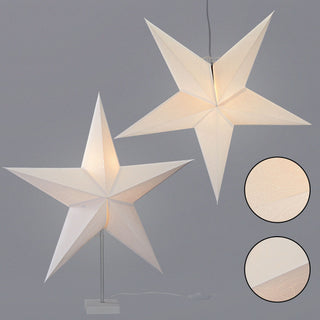 1x/ 2x Papierstern (weiß oder schwarz/weiß) oder Lampenfuß
