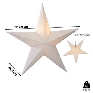1x/ 2x Papierstern (weiß oder schwarz/weiß) oder Lampenfuß